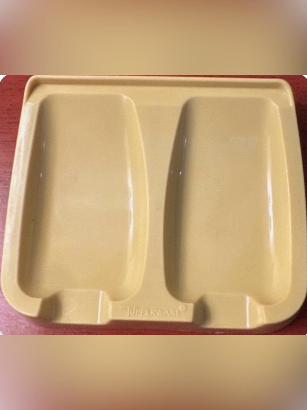 Vintage Tupperware Harvest Gold Double Spoon Rest 1226-4 Retro